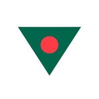 bangladesh flagga design illustration, ikon flagga design med elegant begrepp vektor