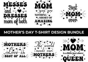 mödrar dag särskild t-shirt design bunt vektor