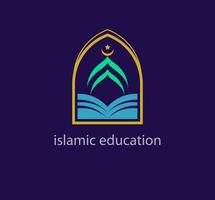 einzigartig Stil von islamisch religiös Bildung Logo Design Vorlage. abstrakt Arabisch Symbol. einzigartig Formen. modern Farbe Übergänge. Religion und Kultur Design Logo Vorlage. Vektor. vektor