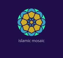 einzigartig islamisch Mosaik Stil Logo Design Vorlage. abstrakt Arabisch Symbol. geometrisch einzigartig Formen. modern Farbe Übergänge. Religion und Kultur Design Logo Vorlage. Vektor. vektor
