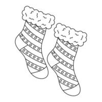 gemütlich warm Socken. Hand gezeichnet Illustration im Gekritzel Stil. vektor