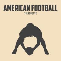 amerikanisch Fußball Spieler Silhouette Vektor Lager Illustration