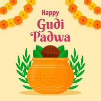 eben Design Vektor gudi Padwa Illustration