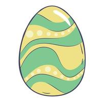 klotter tecknad serie påsk ägg med pastell abstrakt mönster vektor