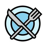 Illustration Vektor Grafik von Restaurant Platte, Besteck Essen Symbol