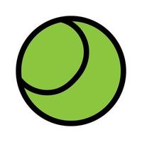 Tennisball Liniensymbol isoliert auf weißem Hintergrund. schwarzes, flaches, dünnes Symbol im modernen Umrissstil. Lineares Symbol und bearbeitbarer Strich. einfache und pixelgenaue strichvektorillustration vektor