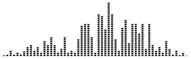 Ausgleich, Musik, Klang Welle. Silhouette von Grafik elektronisch Ausgleich. vektor