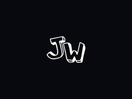 minimal jw Brief Logo, kreativ jw Logo Symbol Vektor