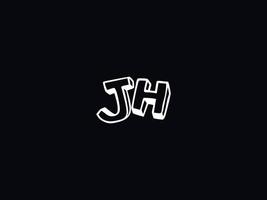 minimal J H brev logotyp, kreativ J H logotyp ikon vektor