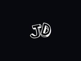 minimal jd brev logotyp, kreativ jd logotyp ikon vektor