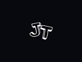 minimal jt Brief Logo, kreativ jt Logo Symbol Vektor