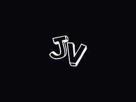 minimal jv brev logotyp, kreativ jv logotyp ikon vektor