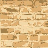 tegel tecknad serie vägg mönster, textur sten lera gul gammal cement vektor