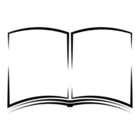 öffnen Buch, Symbol, dünn Buch Form, schwarz Wörterbuch Design Papier vektor