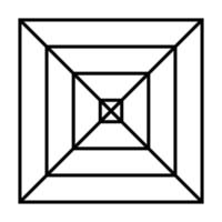 radar fyrkant quad Diagram Spindel, radar Diagram mall med tömma fyrkant 4s vektor