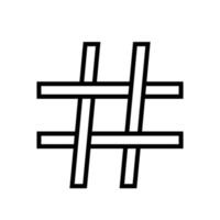 Hashtag Symbol, Etikett Logo Symbol Lager Illustration vektor