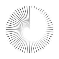 Streifen um das Kreis Logo Countdown, Vektor kreisförmig Symbol mit Streifen um das Umfang, Zeit Zeichen