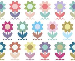 nahtlos schäbig schick Blume isoliert auf Weiß Hintergrund. Jahrgang Blumen- Design. schön Design zum Stoff, Karten, Papier, Textil, Mode, Hintergrund, Dekoration. vektor