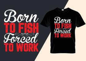 fiske typografi t-shirt design minimalistisk t-shirt design vektor