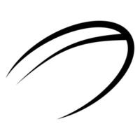 Logo Symbol fliegend Rugby Ball einfach Konturen vektor