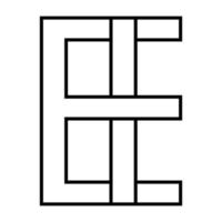 Logo Zeichen ei und dh Symbol Zeichen interlaced Briefe ich, e Vektor Logo ei, dh zuerst Hauptstadt Briefe Muster Alphabet e, ich