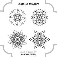 Mandala Design, Henna, Tätowierung, Stoff vektor