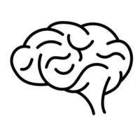 hjärna gyrus ikon är en enkel tecknad serie komisk stil vektor