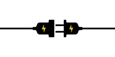 elektrisch Kabel, Stecker und Steckdose Symbol sind getrennt 404 Internet Verbindung, Error Lager Illustration vektor