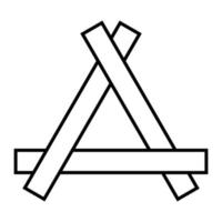 triangel av styrelser logotyp reparera från och konstruktion vektor