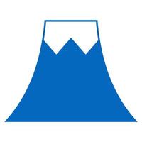 Logo Karikatur Berg Fuji, Symbol Blau Berg Fuji Reise Landschaft vektor