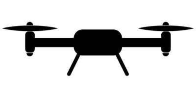 quadrocopter ikon, flygande Drönare med propeller stock illustration vektor