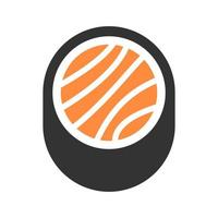 Logo Zeichen Sushi, Fisch mit Reis, Vektor Symbol Logo Sushi Bar einfach Illustration