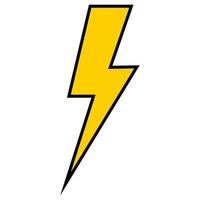 blixt- Spänning hög tecken, elektrisk fara varning, ikon risk kraft vektor