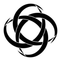 Logo tätowieren kreisförmig radial Halbmond Mond Symbol von der Wohlstand und gut Glück vektor