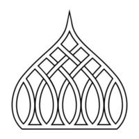 arab islamic kupol moské, logotyp arab tillflykt chic kupol lägenheter stock illustration vektor
