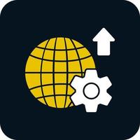 globales Fortschrittsvektor-Icon-Design vektor