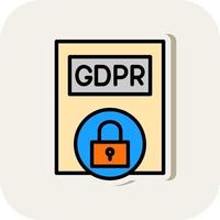 gdpr-Politik-Vektor-Icon-Design vektor