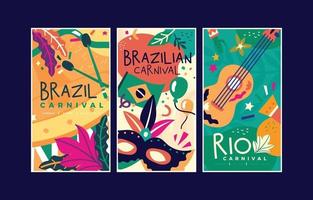 Vektor bunte Illustration Banner für Rio Brasilien Karneval