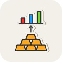 Design von Vektorsymbolen für Goldinvestitionen vektor