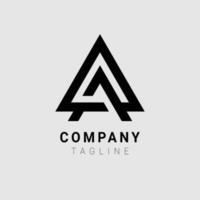 ein Dreieck Monoline Berg Logo Design vektor
