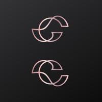 G Luxus Linie Schönheit Logo vektor