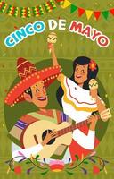 Mariachi Band und Frauen feiern Cinco de Mayo
