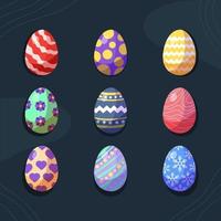 konstnärligt färgglatt ägg för påsk ikon vektor