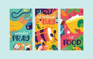 Vektor bunte Illustration Banner für Ramadan Kareem Eid Feier