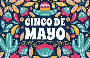 Hintergrund des Cinco de Mayo-Festivals vektor