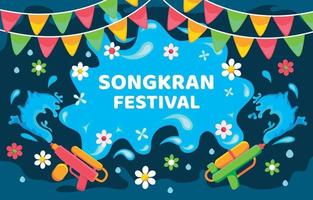 songkran festival bakgrund vektor