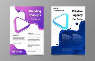 Flyer-Design-Vorlagen für professionelles kreatives Geschäft vektor