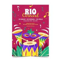 buntes Plakat des Rio-Karnevals vektor