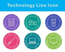teknologi vektor ikon uppsättning