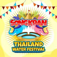 songkran vattenfestival design vektor